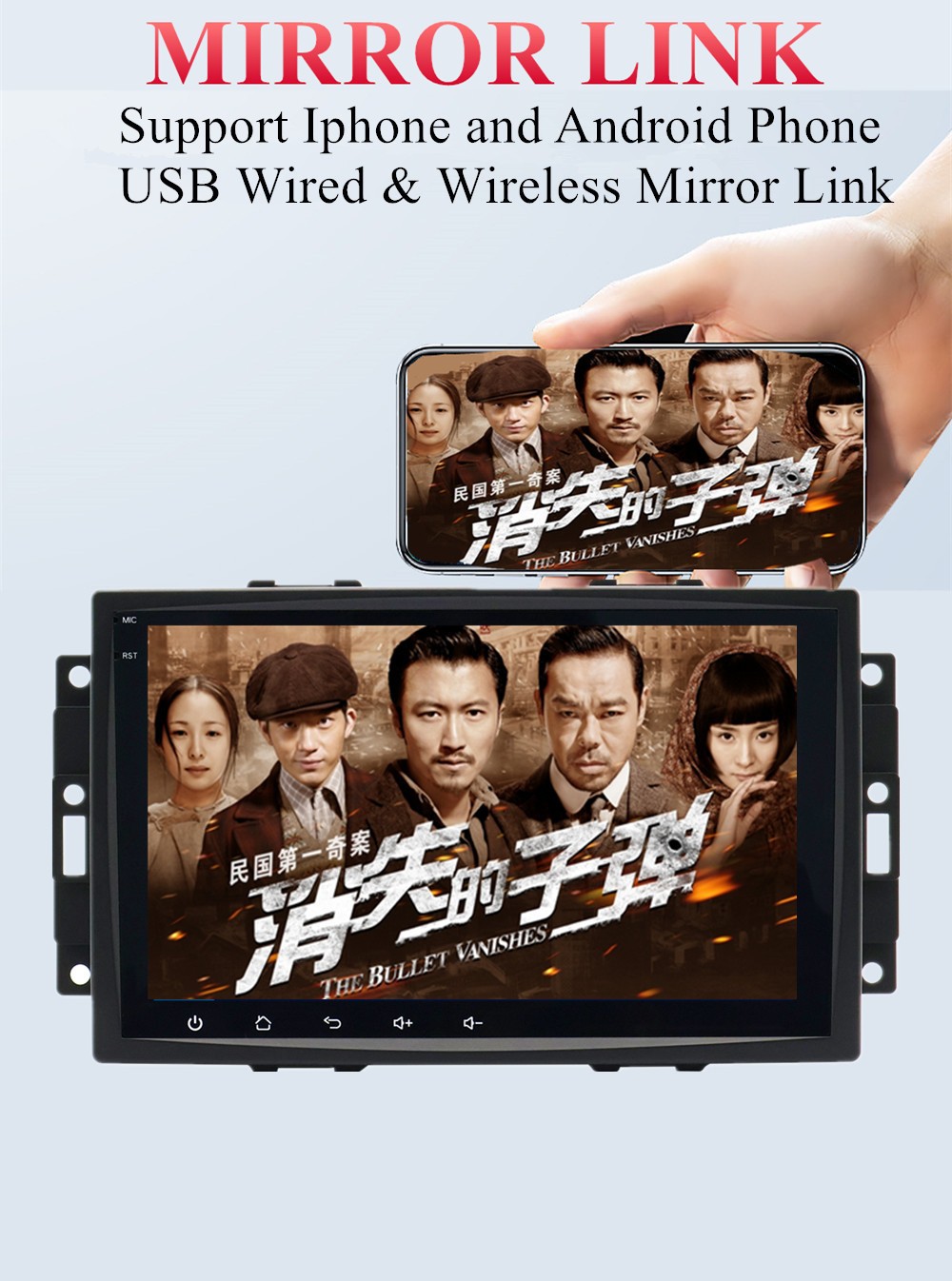 Touch Screen Car MP5 Player Mirror Link SWC USB Fit For 2006-2010 Dodge Caliber