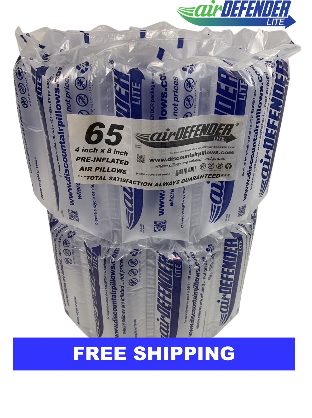 4x8 air pillows 65 COUNT void fill packaging shipping packing peanuts cushion