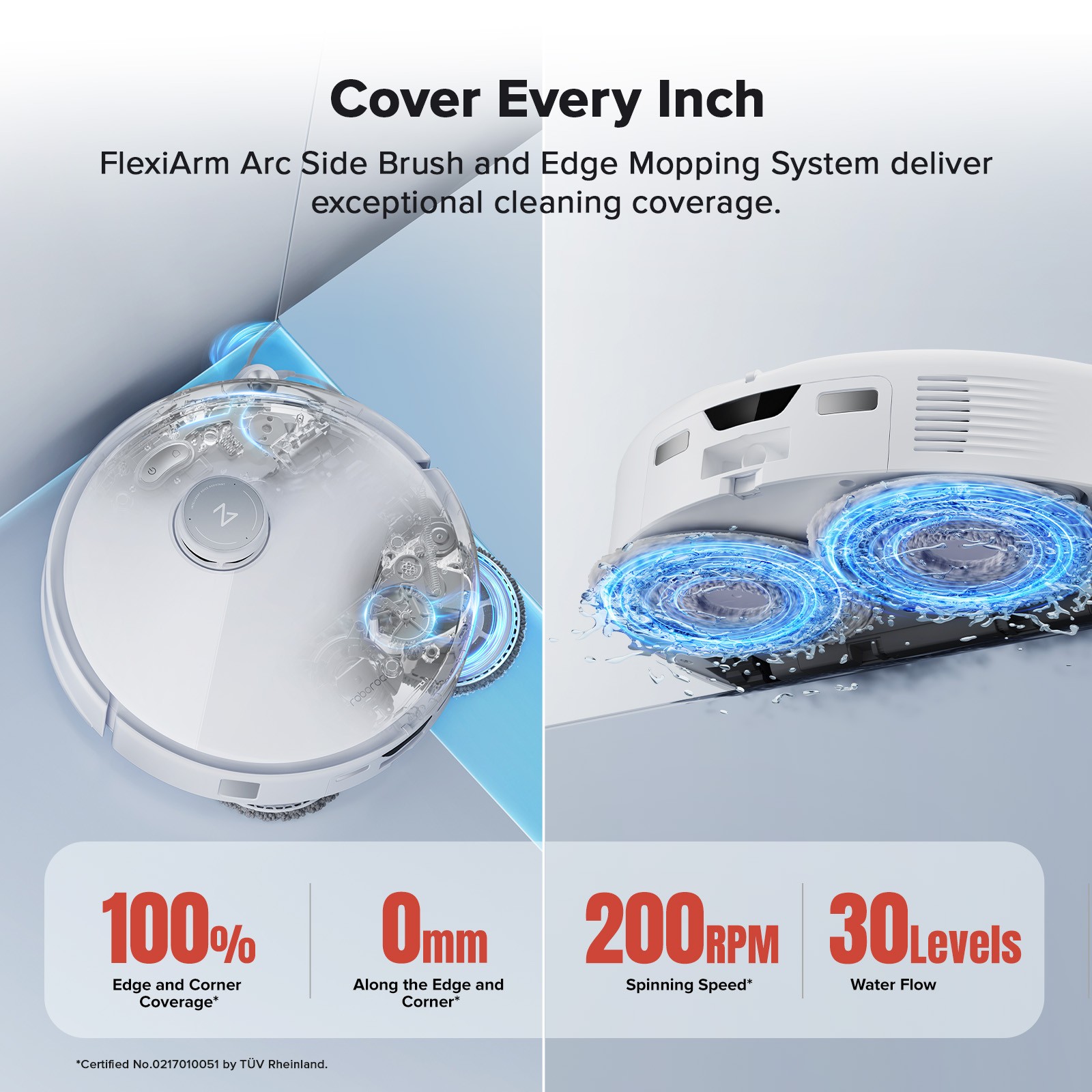 Roborock Qrevo Curv Vacuum&Mop,18500Pa,Zero-Tangling,FlexiArm Tech - Refurbished