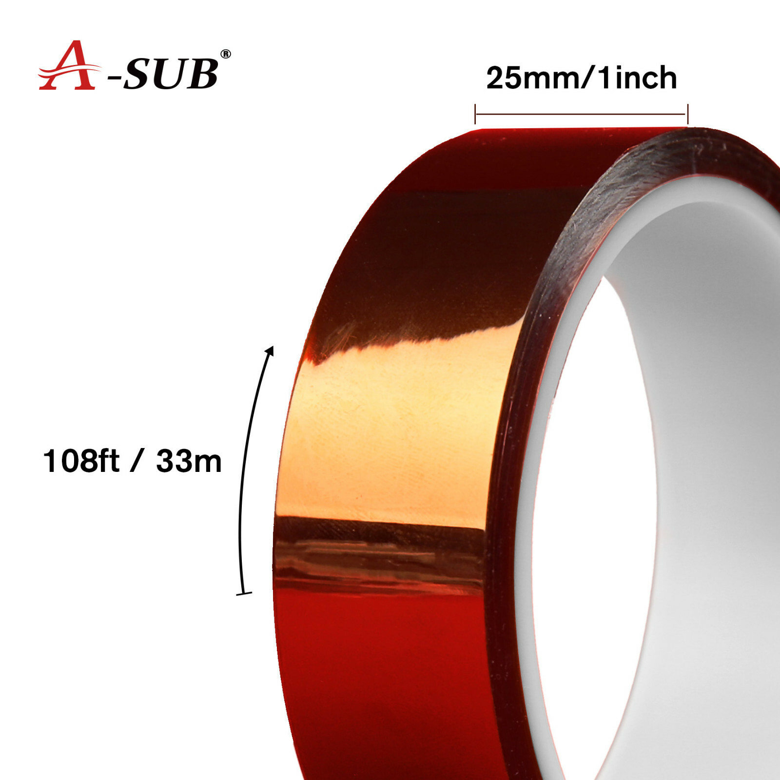 A-SUB 25mm x 108FT Heat Resistant Tape High Temperature Sublimation Thermal