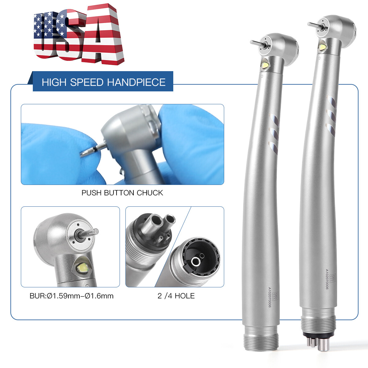 Dental Mobile Turbine Unit Weak Suction/High&Low Speed Handpiece+Air Scaler 4H