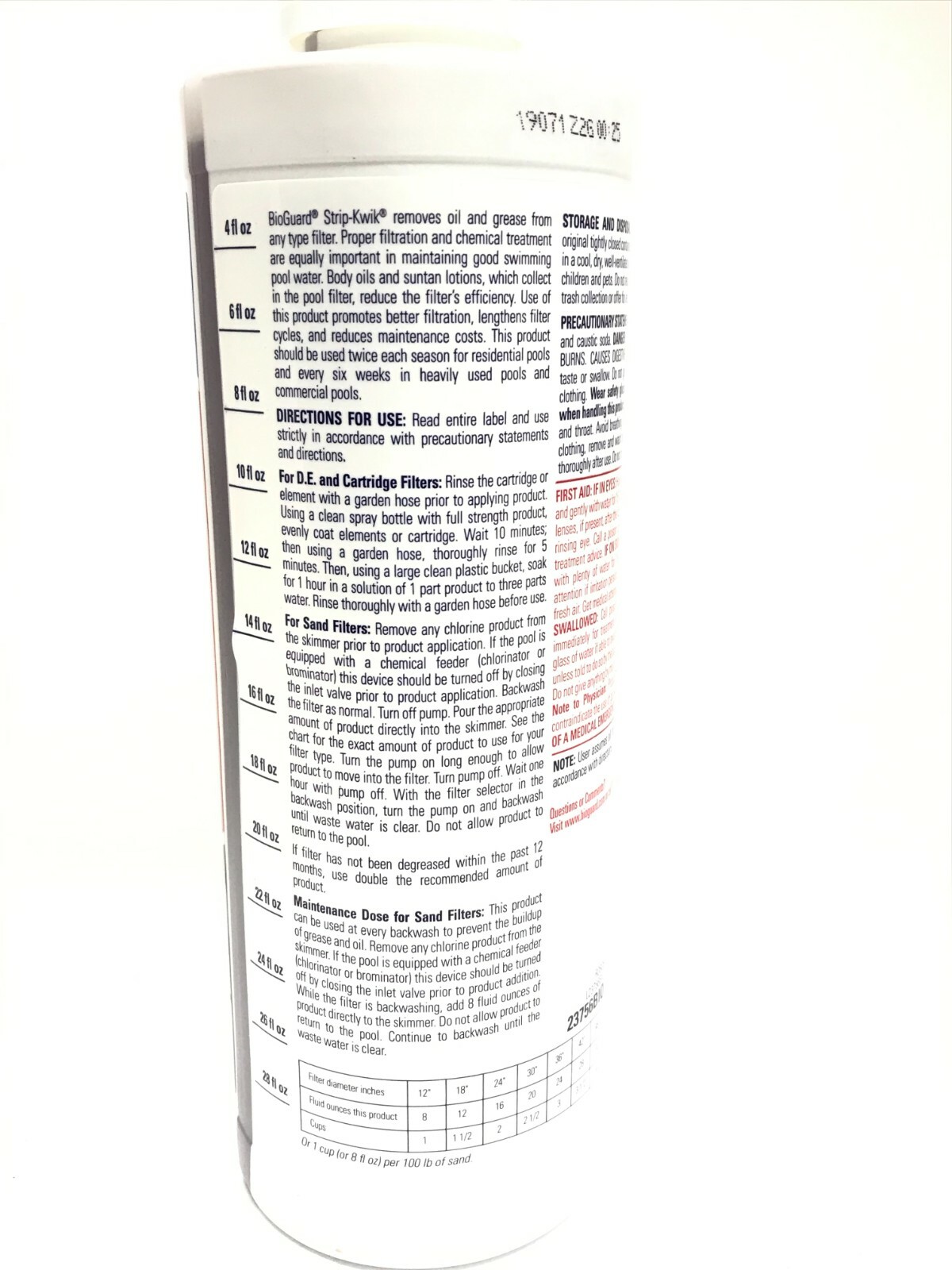 BioGuard-23756-2 PACK Strip-Kwik Degreasing Filter Cleaner - 2 Quarts