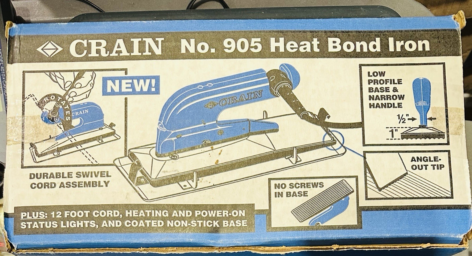 Crain 905 Carpet Seam Heat Bond Iron - Brand New