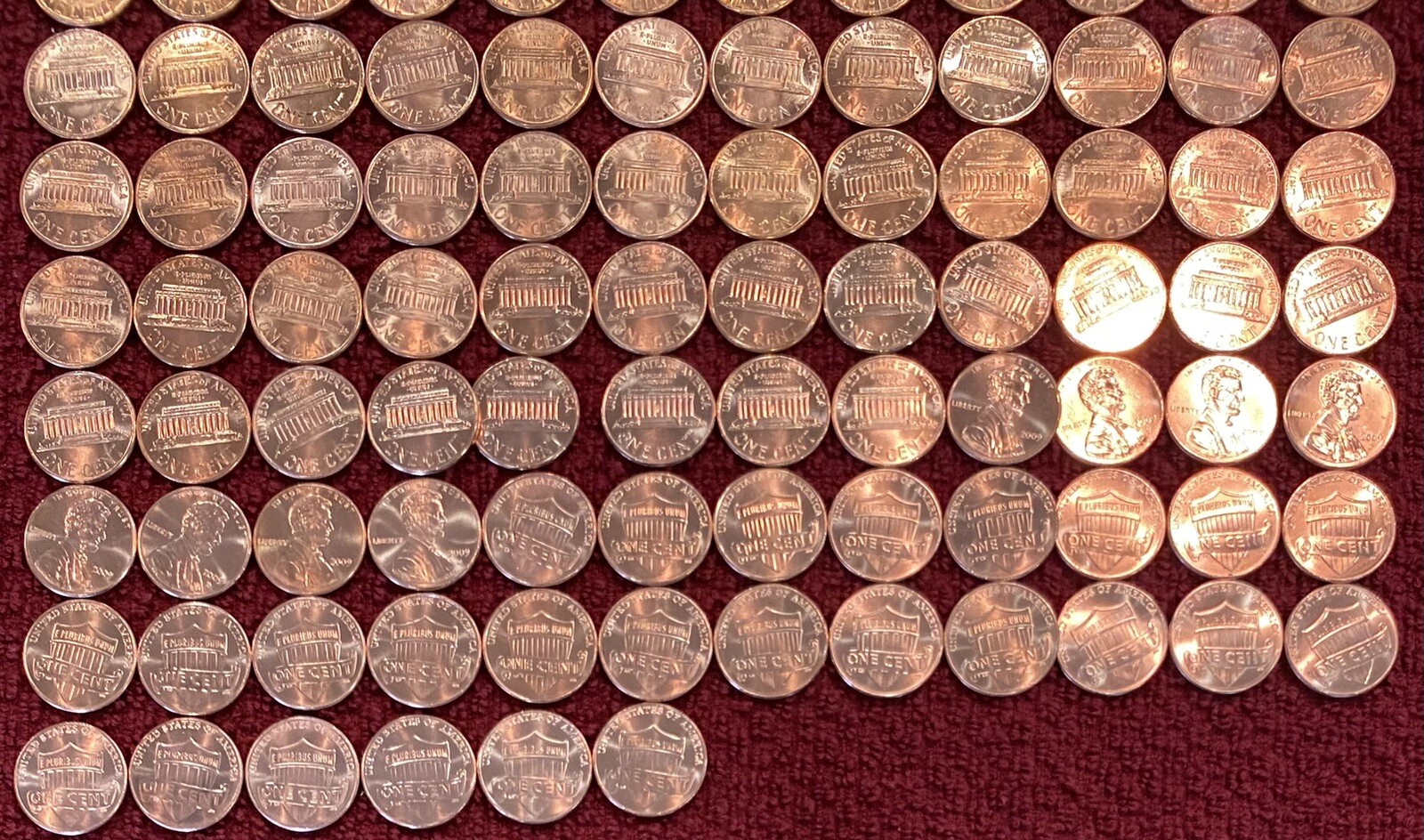 UPGRADED Lincoln MEM/SHIE Cents BU - Complete Set Of 142 Coins-1959 - 2024 P/D/S