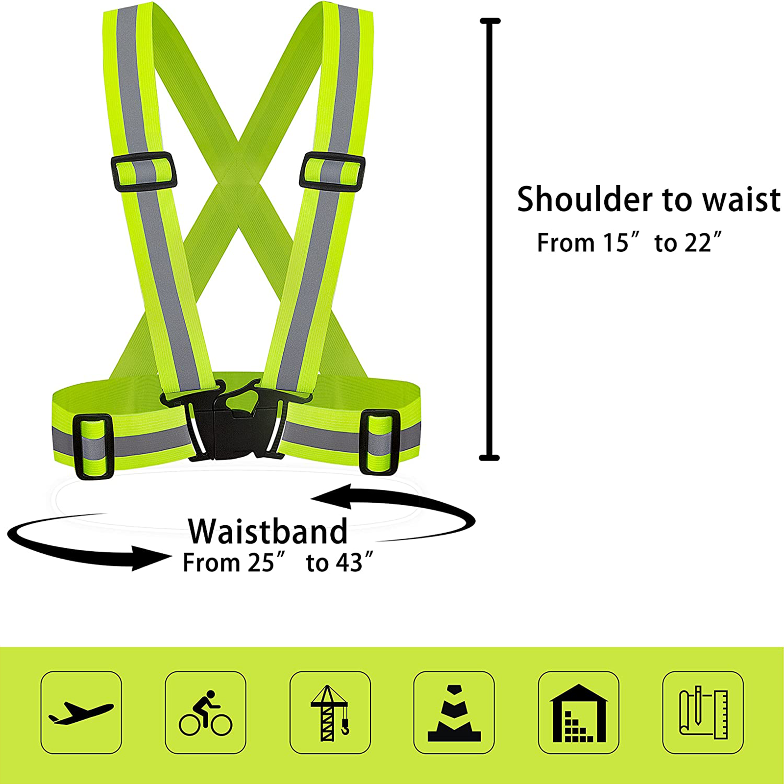 5 Pockets Safety Vest Reflective Security Vest High Visibility