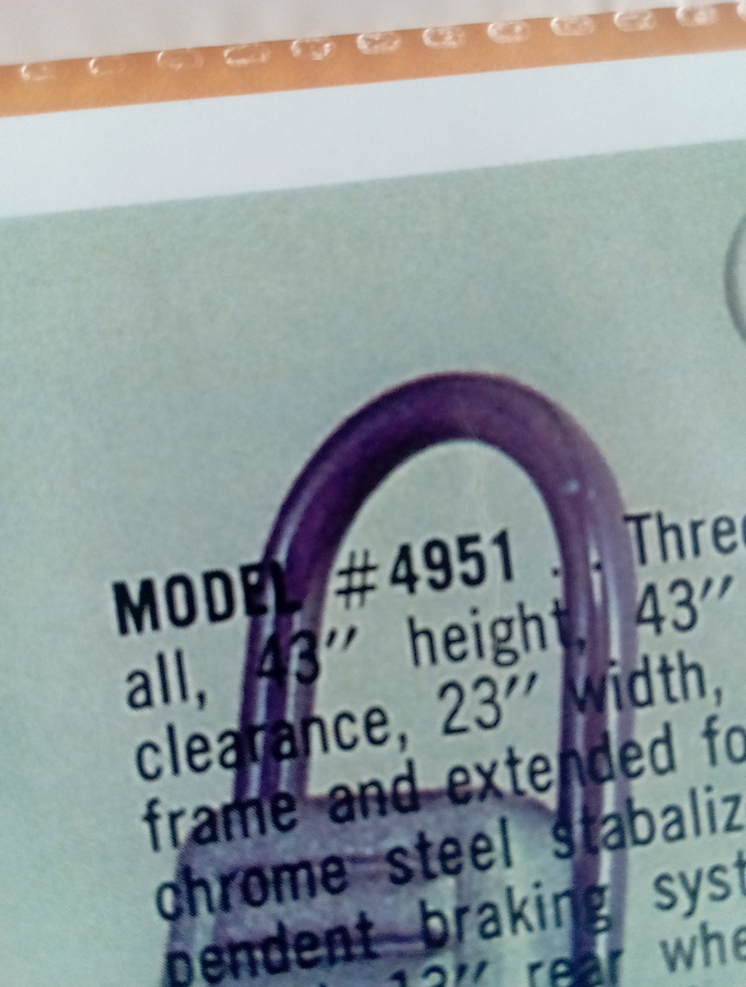 Vintage Alexander Reynolds Corp ARCO Model 4951 Mini Bike Brochure Ad Reprint