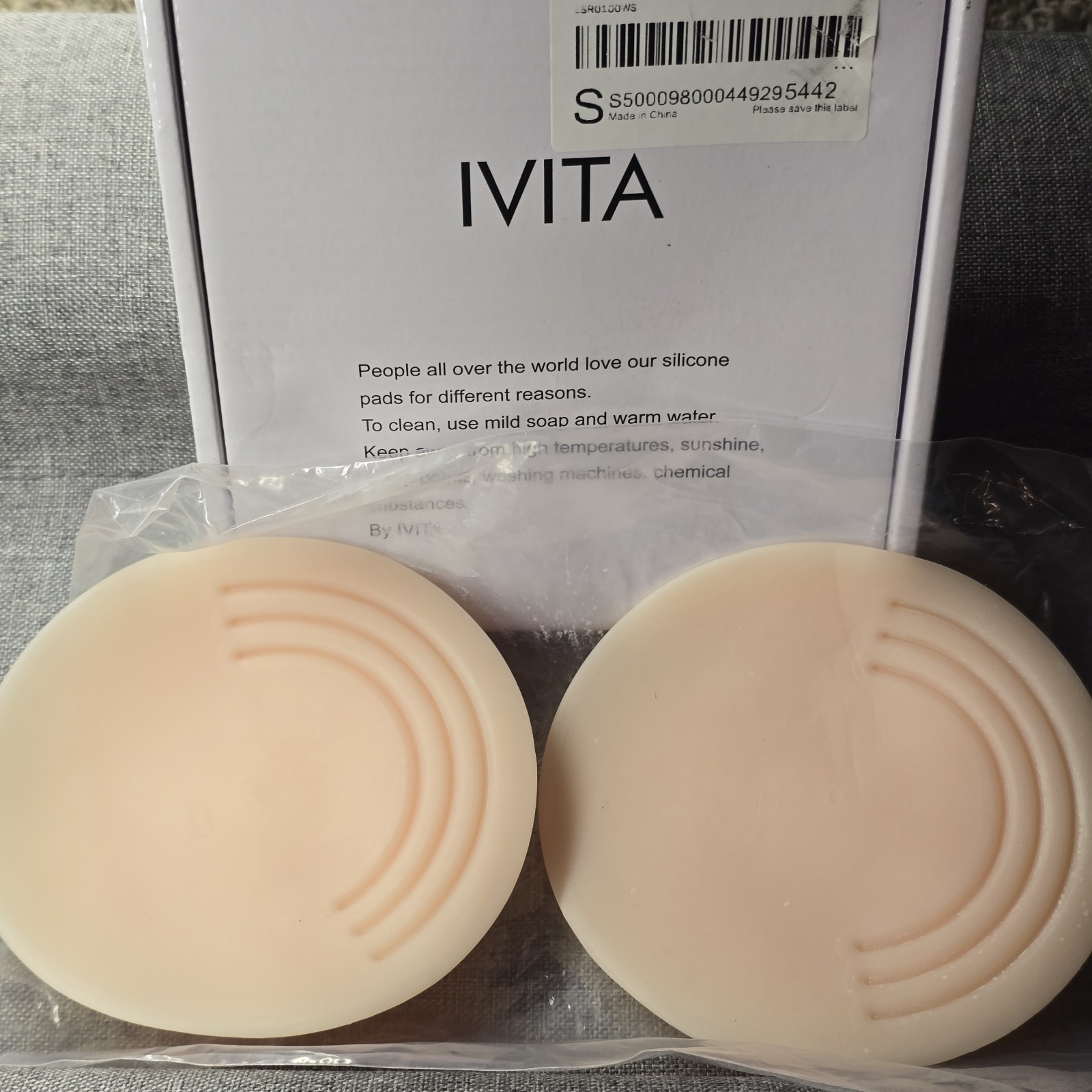 Silicone Breast Form Enhancer Round Mastectomy Prosthesis Bra Insert Pad +1 Cup