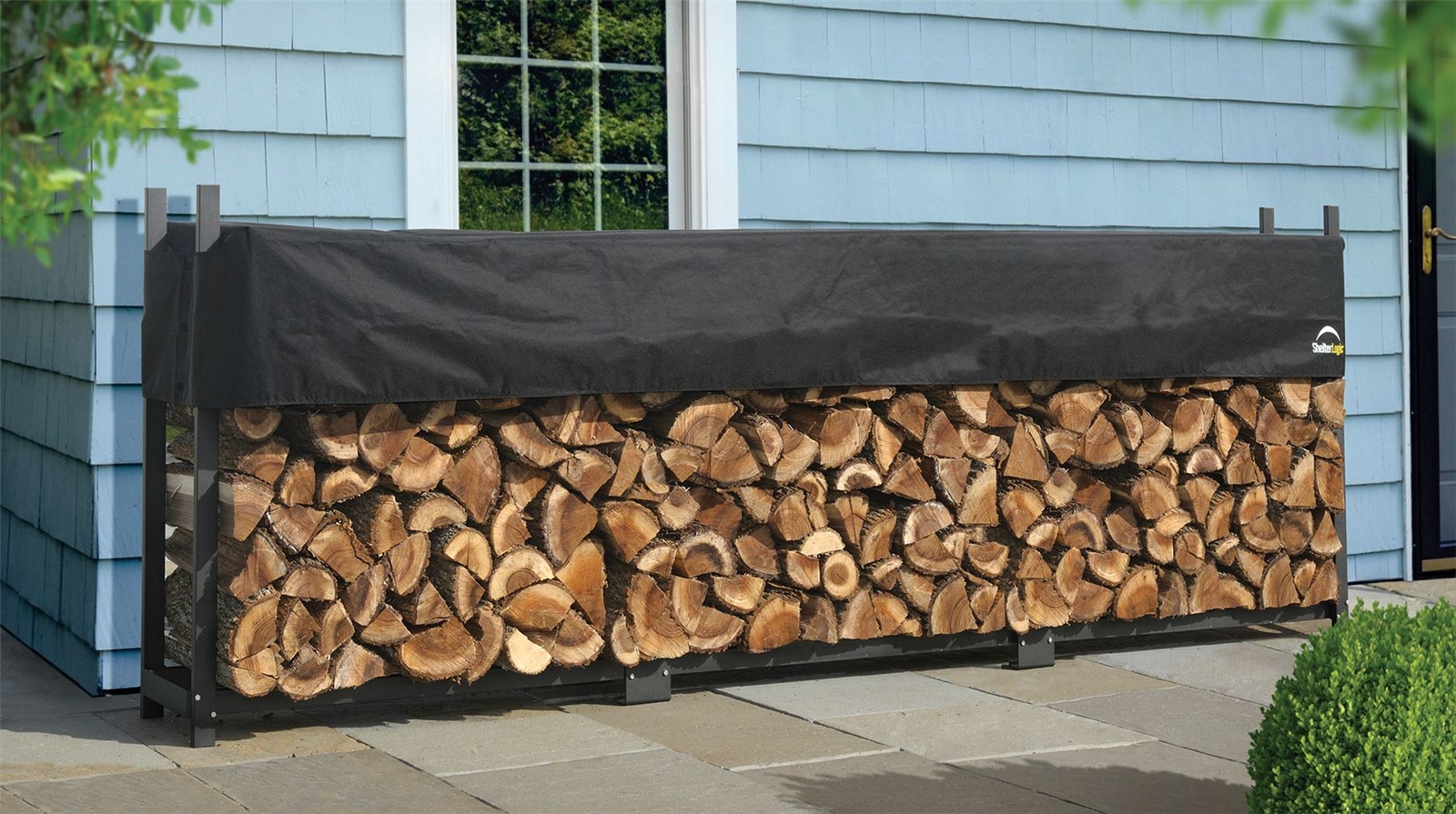 ShelterLogic Ultra Duty Firewood Rack with Cover, 12 ft.