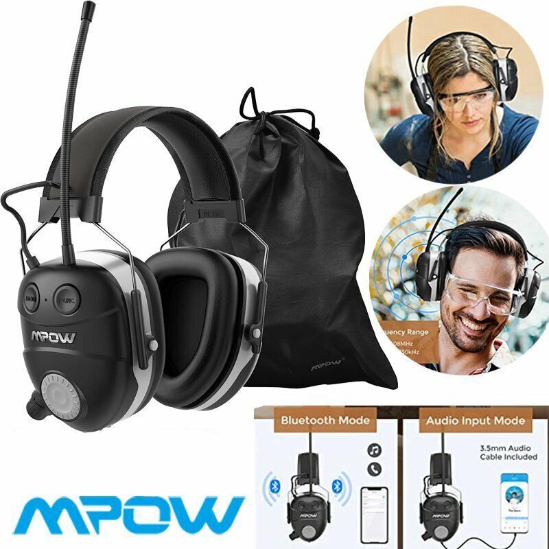 Mpow Bluetooth Ear Defenders Ear Protection EarMuffs Headphones Noise Reduction