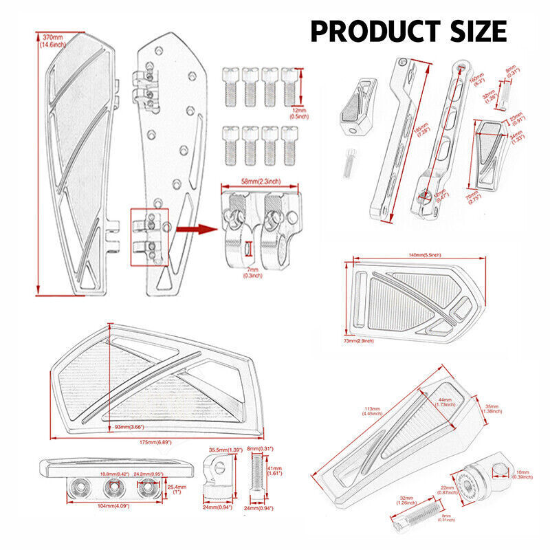 US Phantom Floorboards Foot Pegs Shifter Levers Pedal Touring Softail For Harley