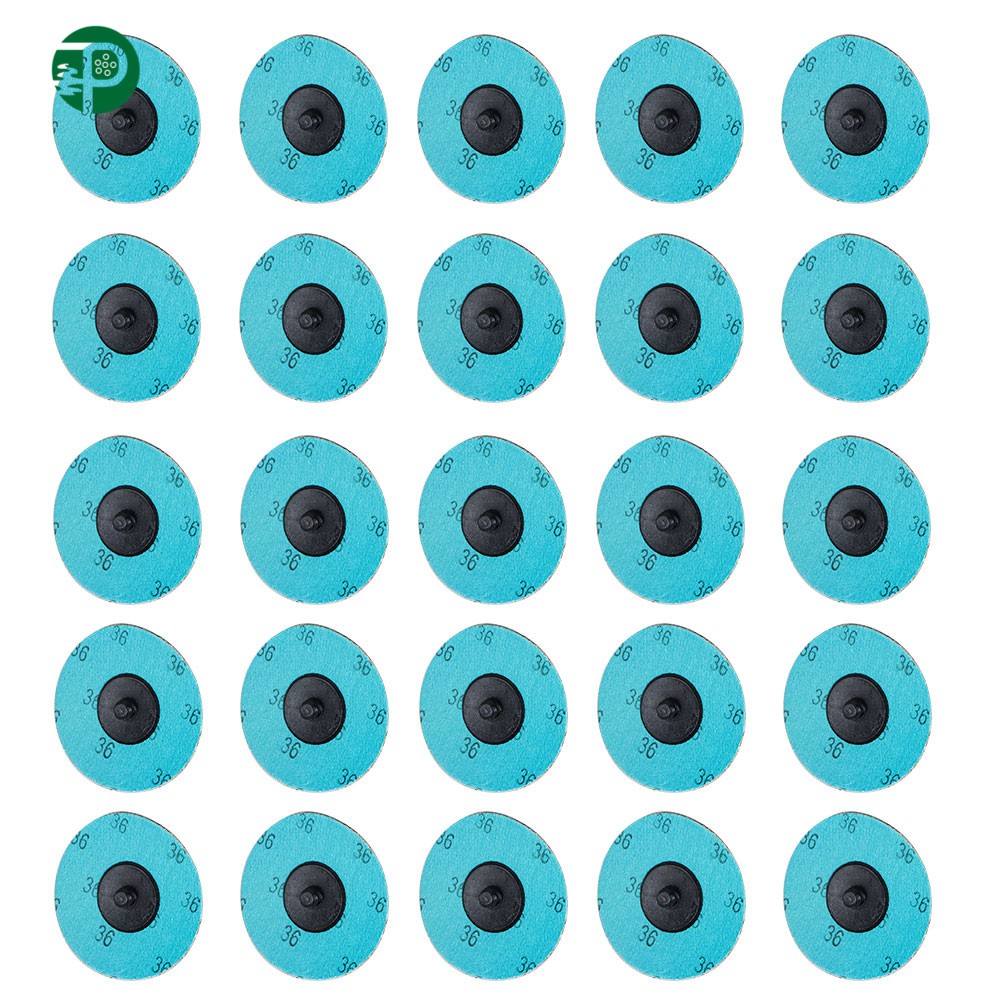 25Pack 3 inch 36 Grit Aluminum Oxide Roll Lock Die Grinder Sanding Grinding Disc