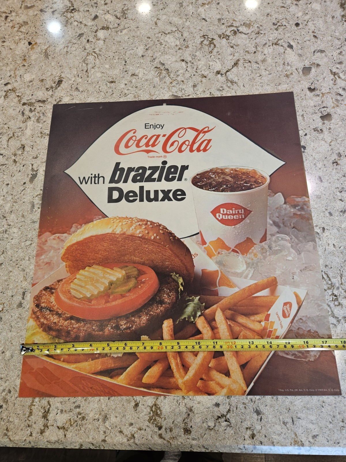 Vintage Coca-Cola Dairy Queen Hanging Sign “Brazier Deluxe” Store Display