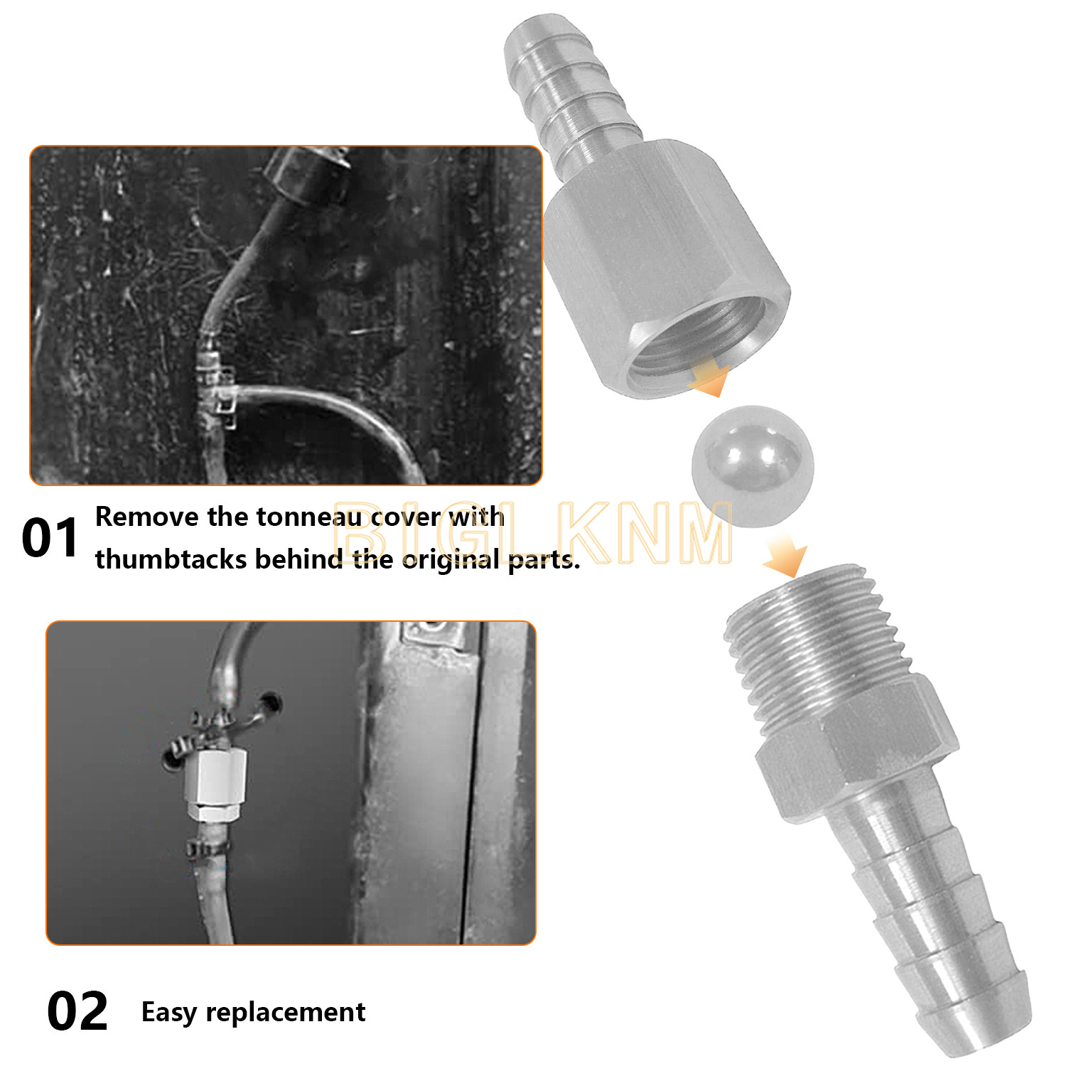 Stainless Steel Fuel Tank Breather Rollover Valve For Kawasaki KRX 1000 2020-21
