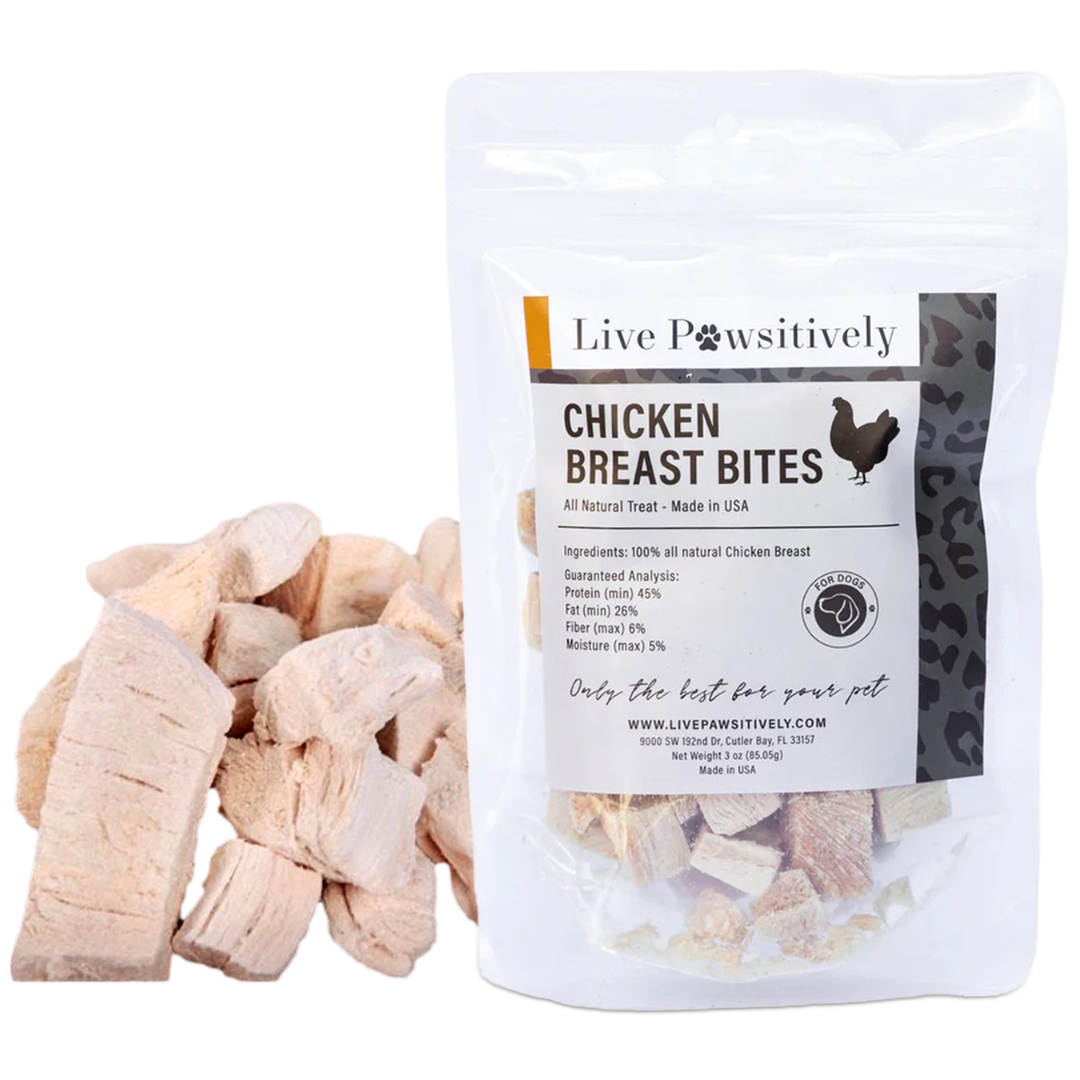 Freeze Dried Chicken Breast Dog/ cat Treat 3 bags, each bag 4oz, Made in USA