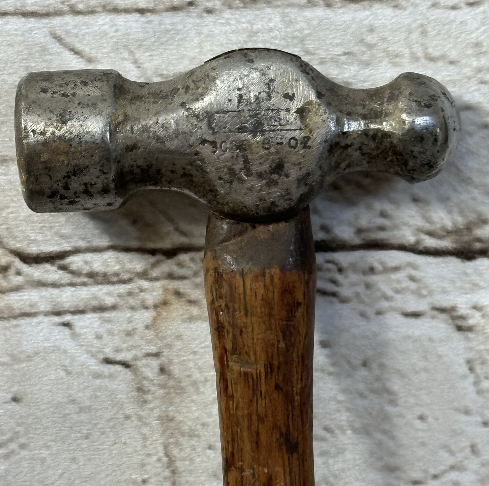 3 Vintage Wood Handled Hammers Stanley 308B Ball Peen, Claw & Cross Peen