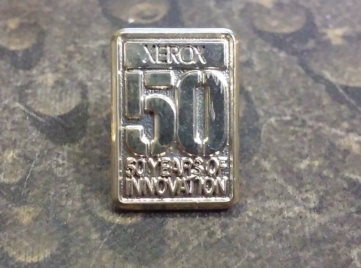 Xerox 50 Years of Innovation pin badge