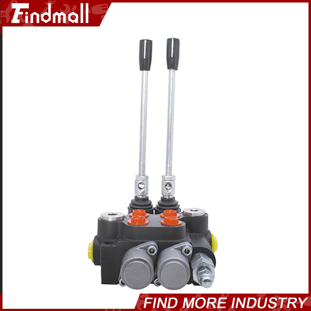 Findmall 2 Spool Hydraulic Control Valve Double Acting 13 GPM +Conversion Plug