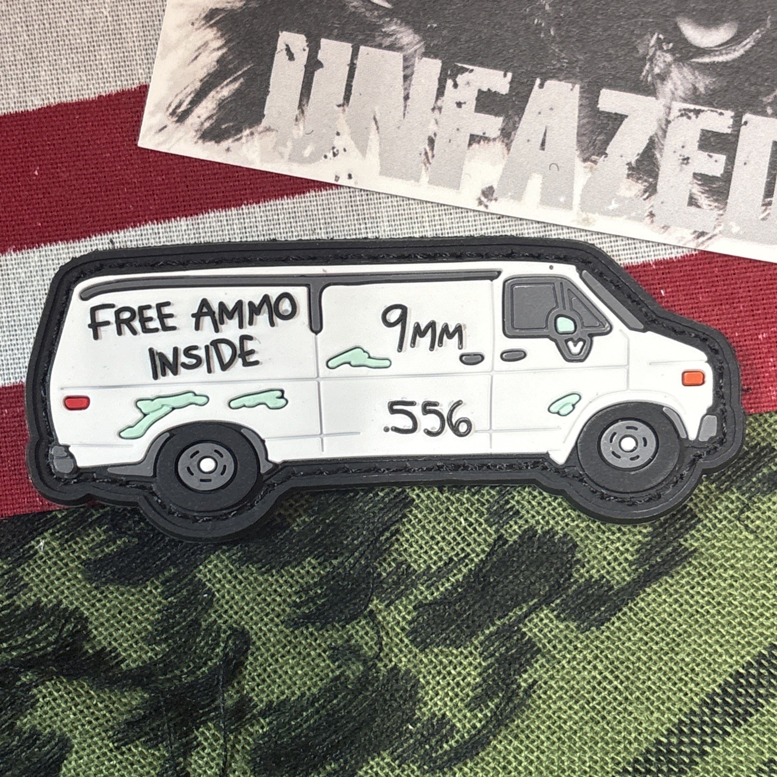 Free Ammo Inside Moral Tactical Hook And Loop Patch High Quality Rubber 3d