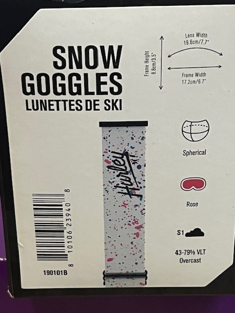 Hurley Soar Spherical Rose Pink Unisex Ski Snow Goggles Brand New In Box
