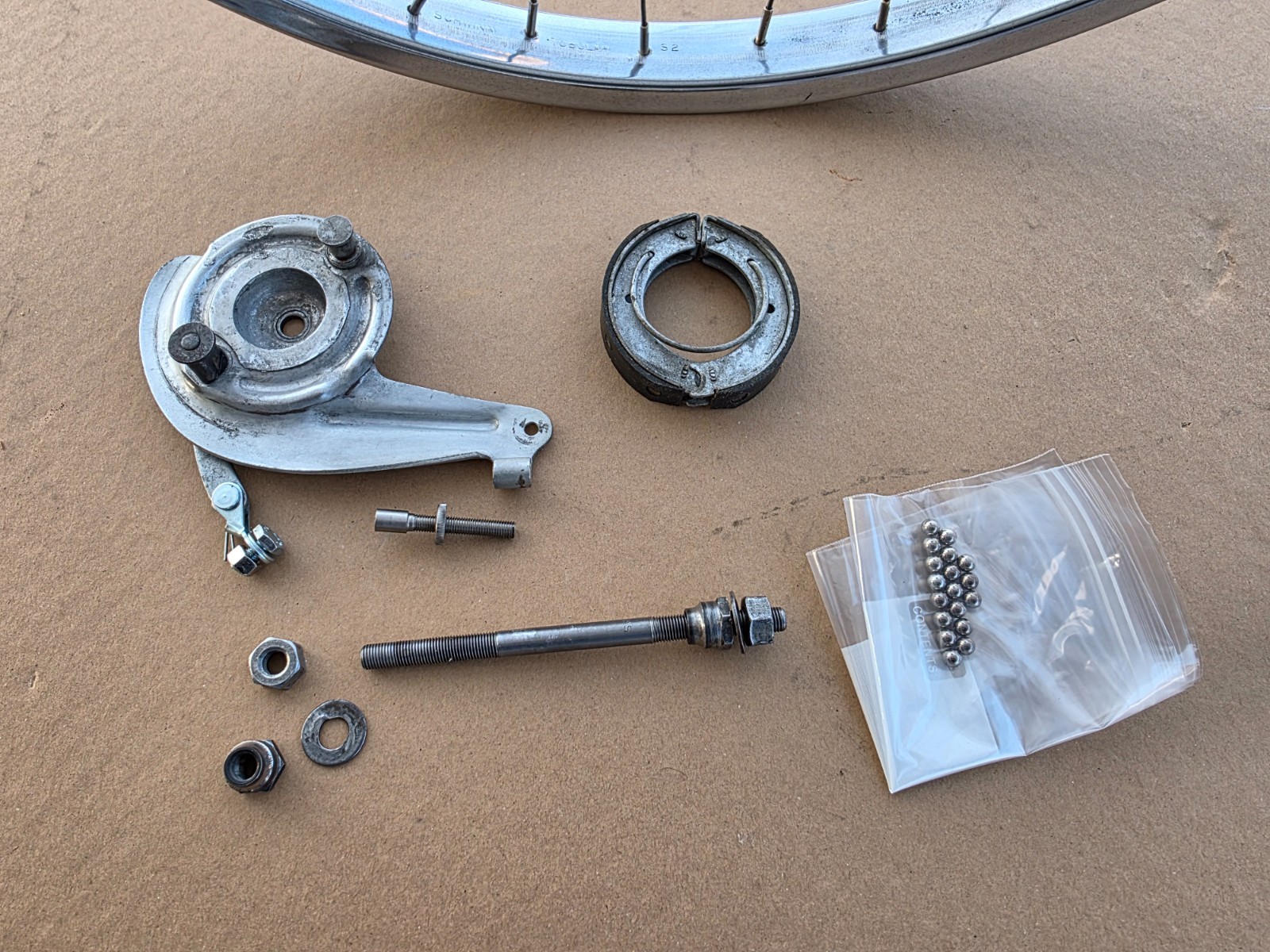 26" SCHWINN S-2 CHROME WHEEL SET W/ FRONT DRUM BRAKE PHANTOM B6 ETC.