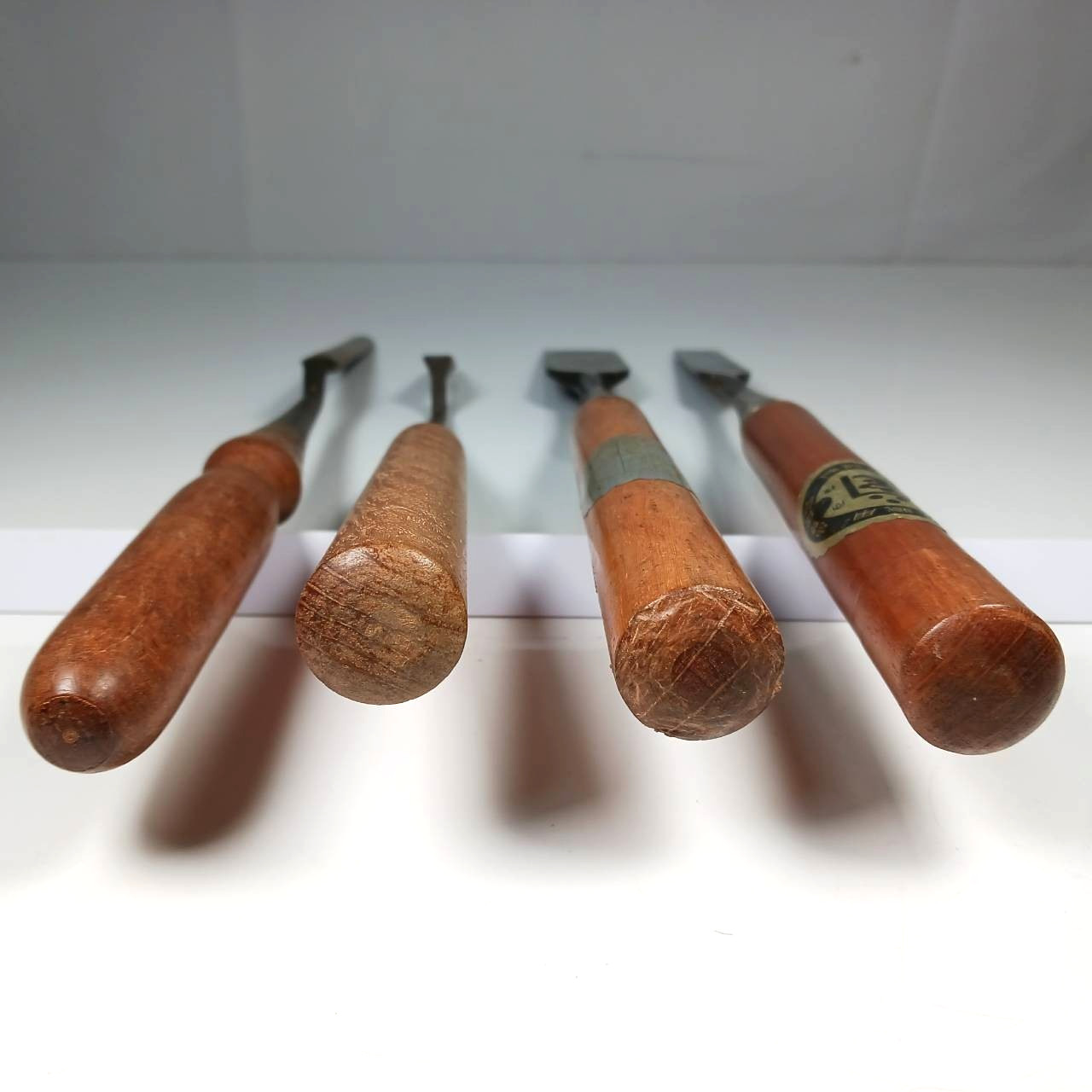 Japanese Nomi Chisel set of 4 KANE-SADA ┓定 etc. 9-30mm Chisels Japan / AI1812T