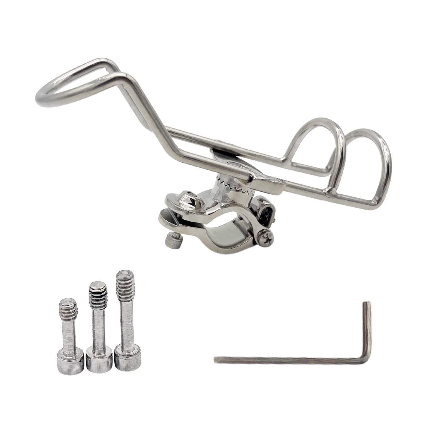 Marine City Fishing Rod Holder Stainless Steel Rotating Head 7/8" to 1-1/4" Tube