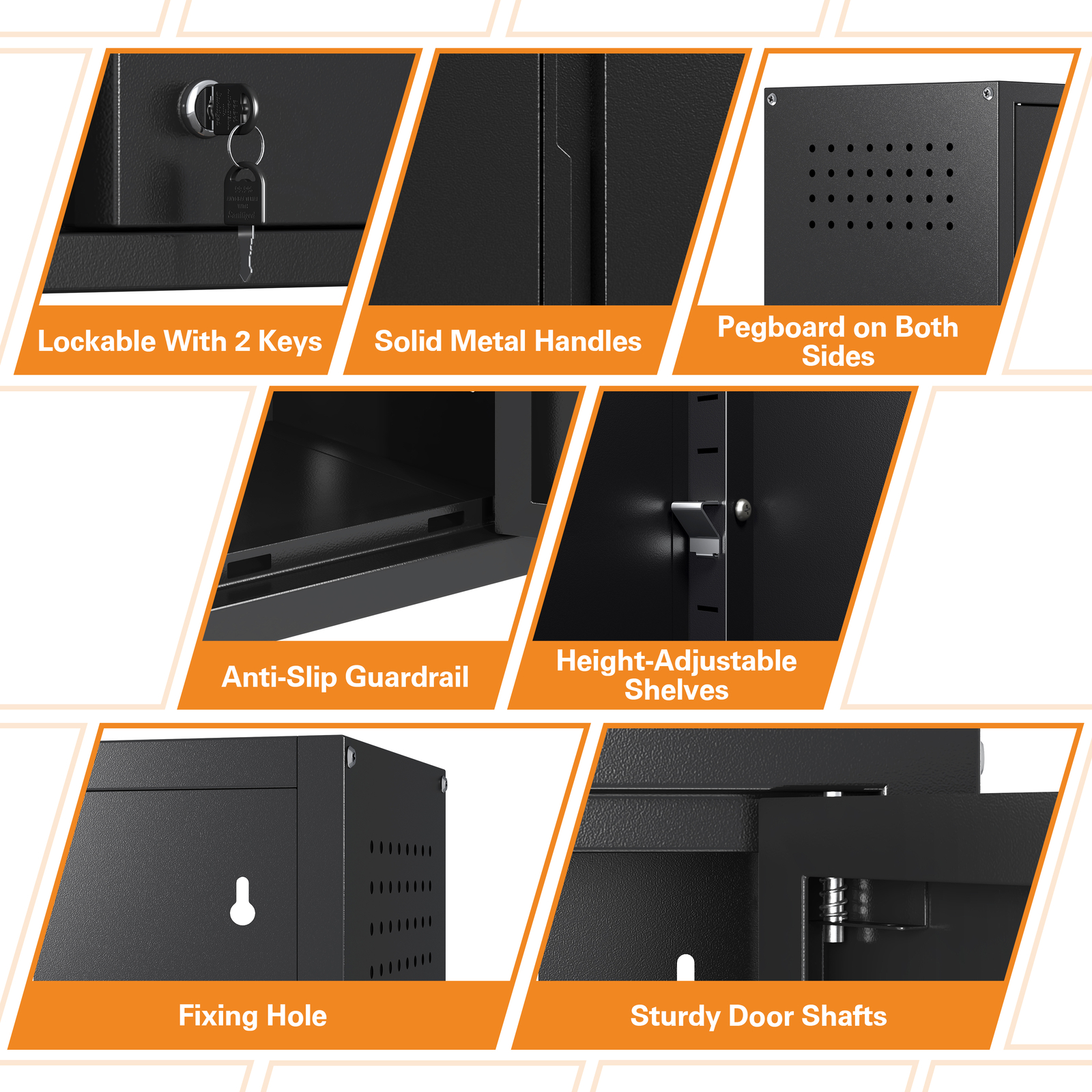 Wall Mounted Metal Lockable Storage Cabinet Garage Wall Cabinet Tool Cabinet