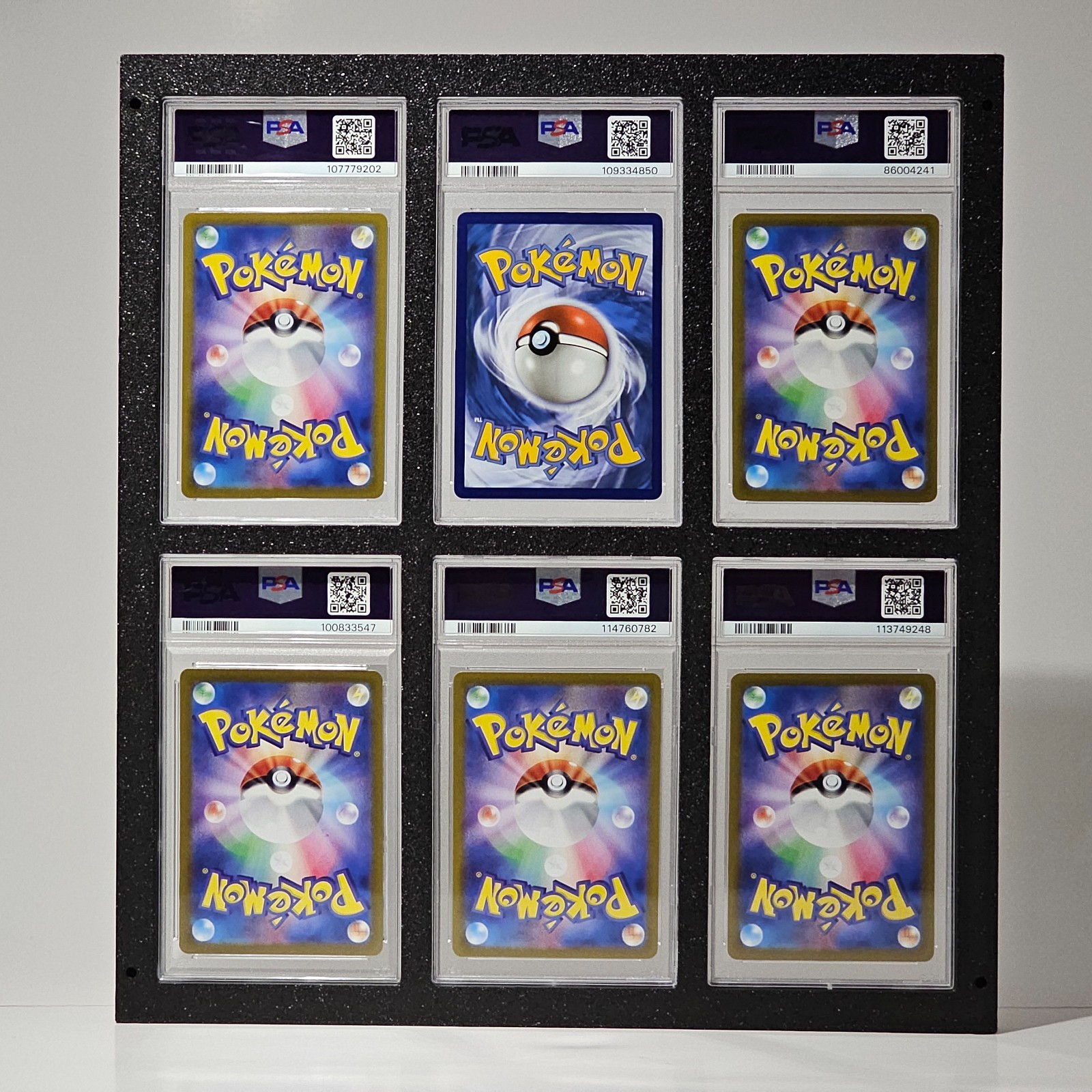 PSA Slab 6 Card Display Wall Mount – Magnetic Two-Piece Frame for Pokémon & TCG