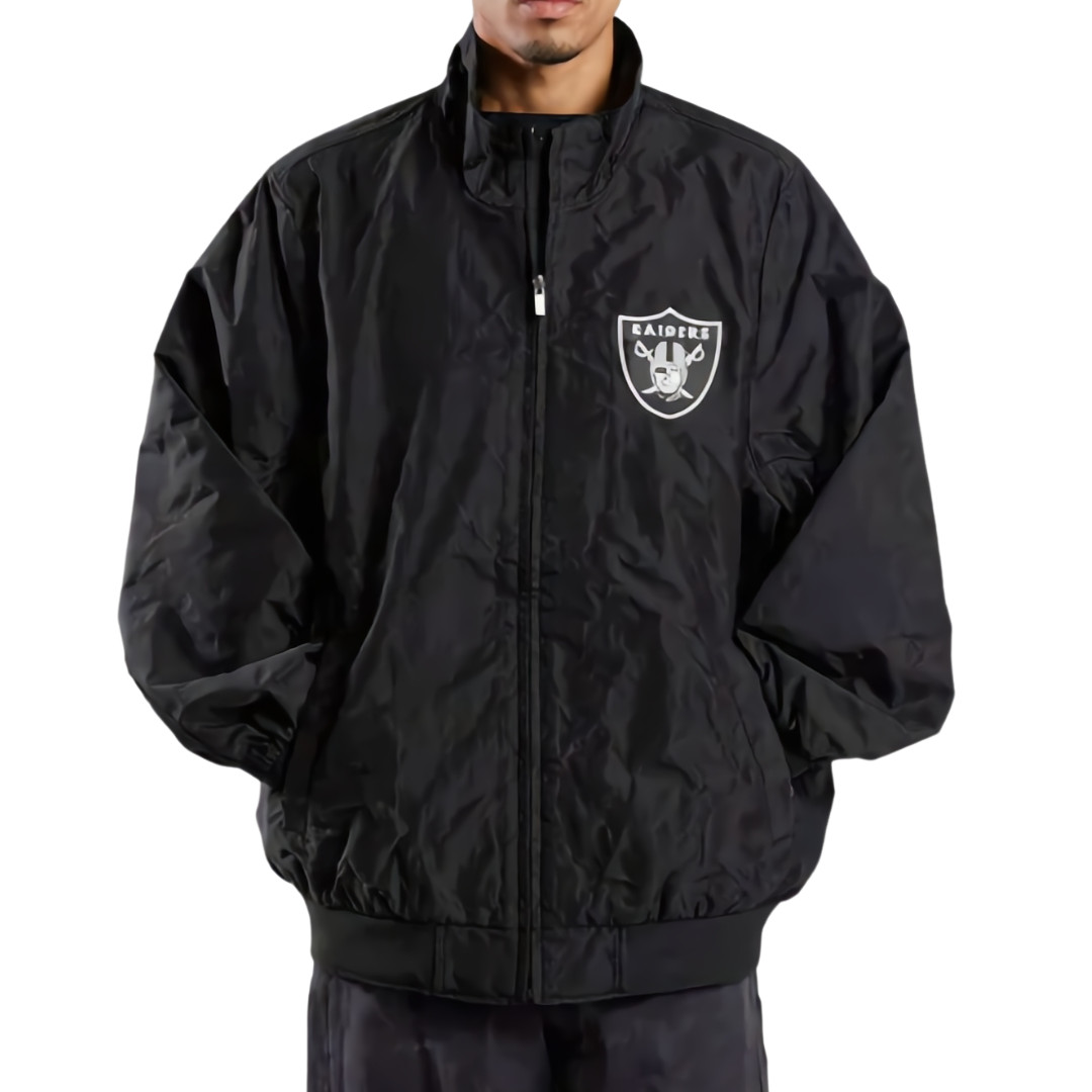 Las Vegas Raiders Zip Windbreaker with Left Chest Team Logo
