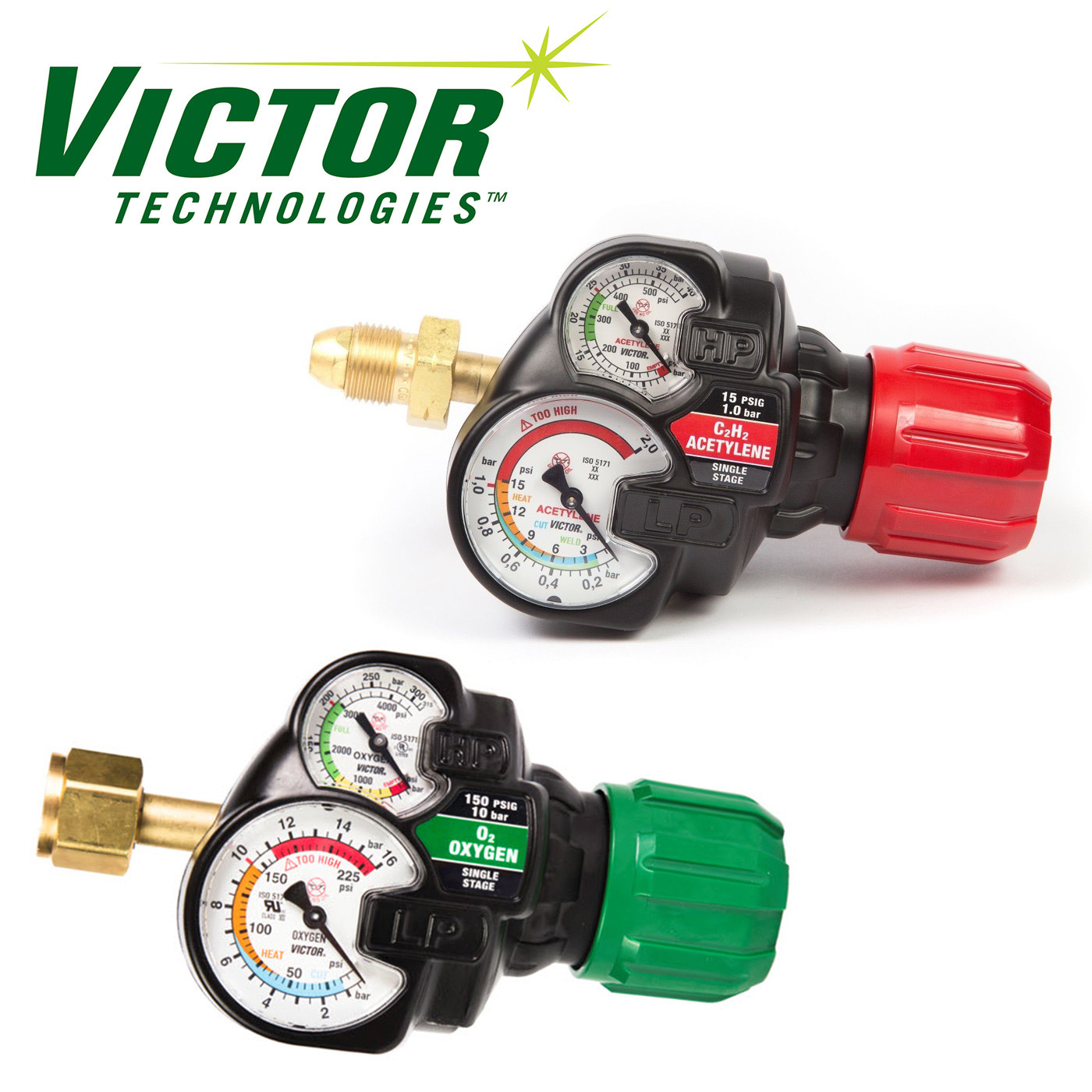 0384-2125 Victor Performer Torch Kit Set With Regulators - Replaces 0384-2045