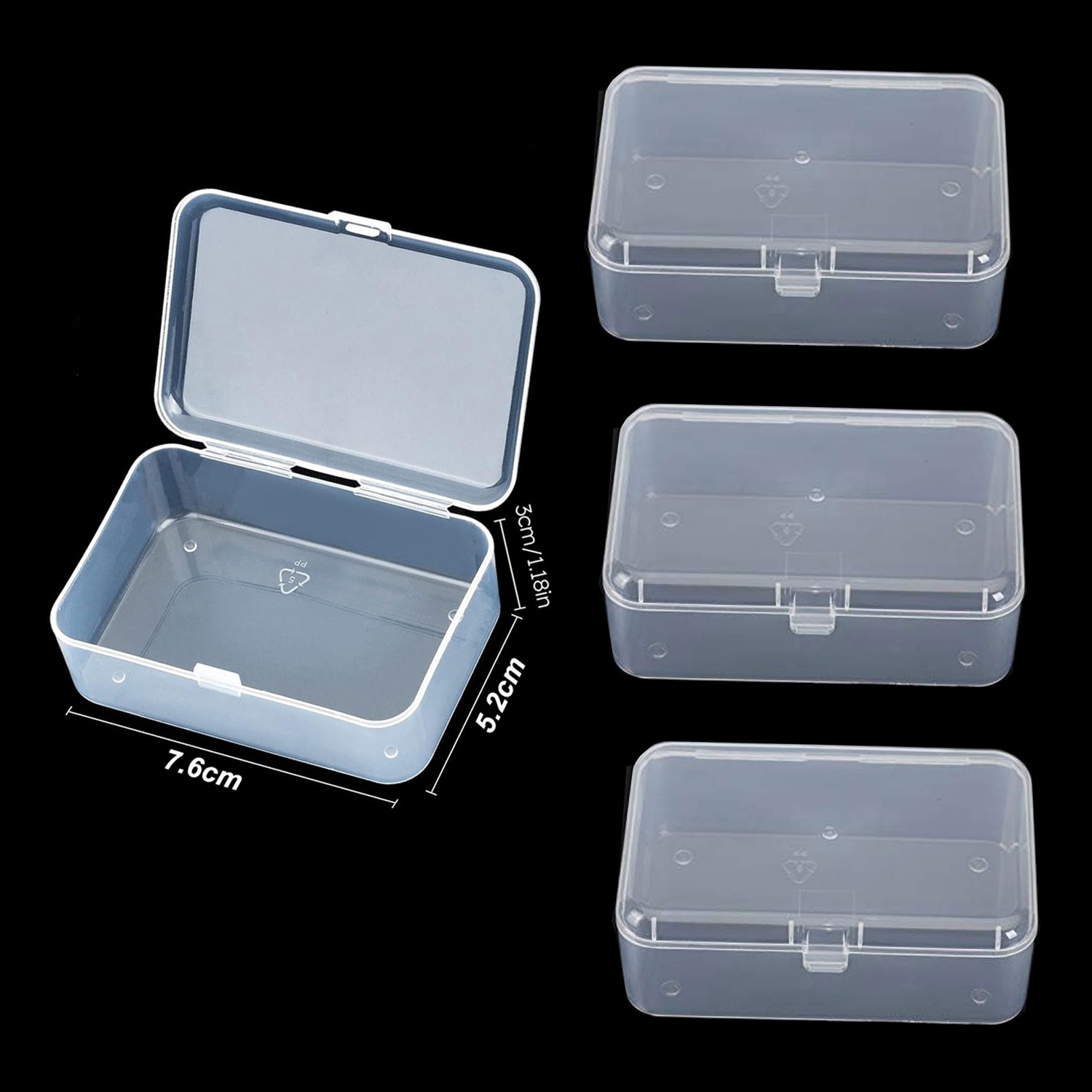 4PC Small Plastic Storage Container Box DIY Coins Screws Jewelry Travel Beads