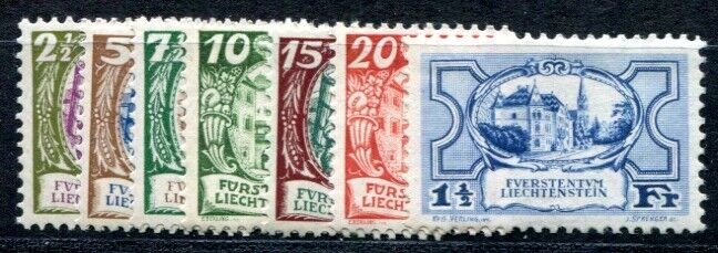 LIECHTENSTEIN 1924 65-71 * SET OF POSTAGE STAMPS COMPLETE €180 (I1531