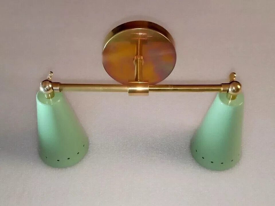 1950'S Mid-Century Modern Wall Sconce Italian Sputnik Brass Wall Sconces