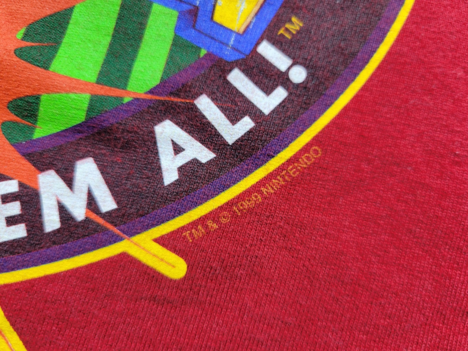 Vintage Pokemon Ash Ketchum 1999 Nintendo T-Shirt Size Youth XL