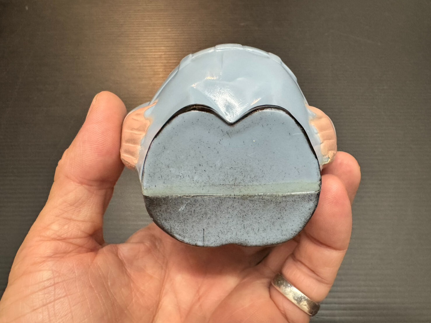 NOS 50s Vintage ESSO Gas Oil Station Advertising Fat Man Coin Bank Figure vespa