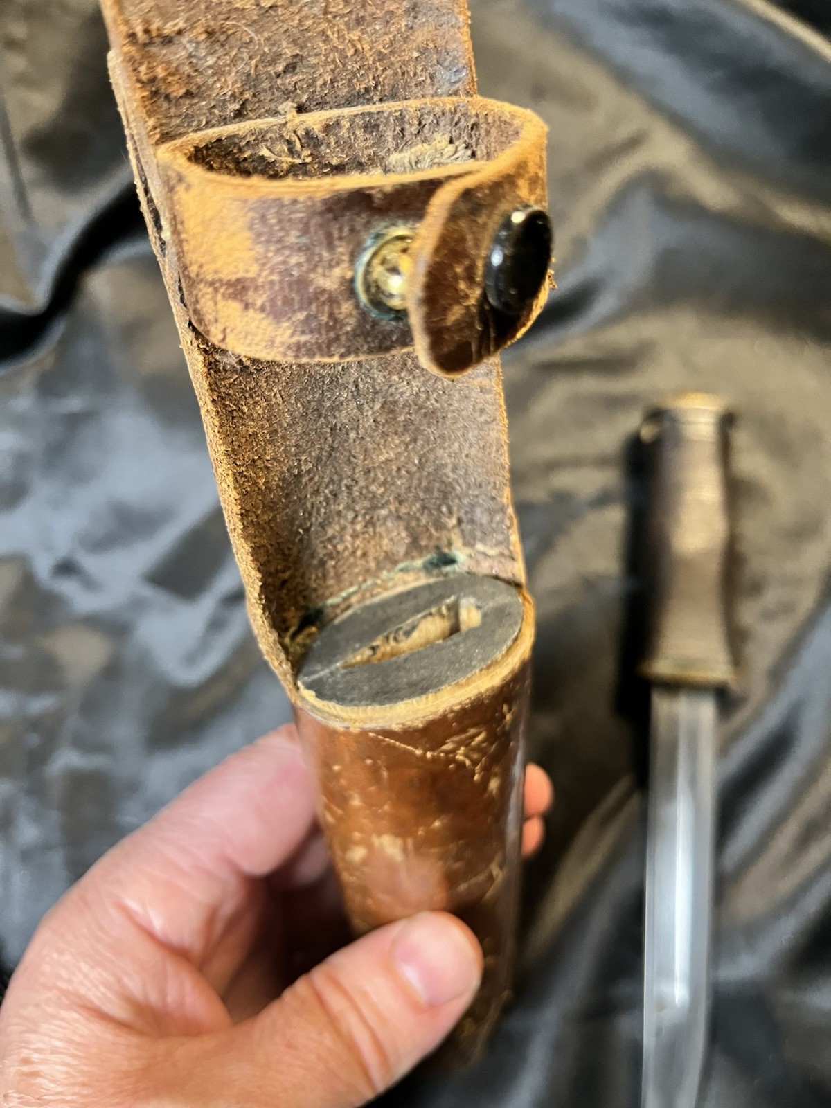 7” WWII THEATER KNIFE MADE FROM ARISAKA BAYONET