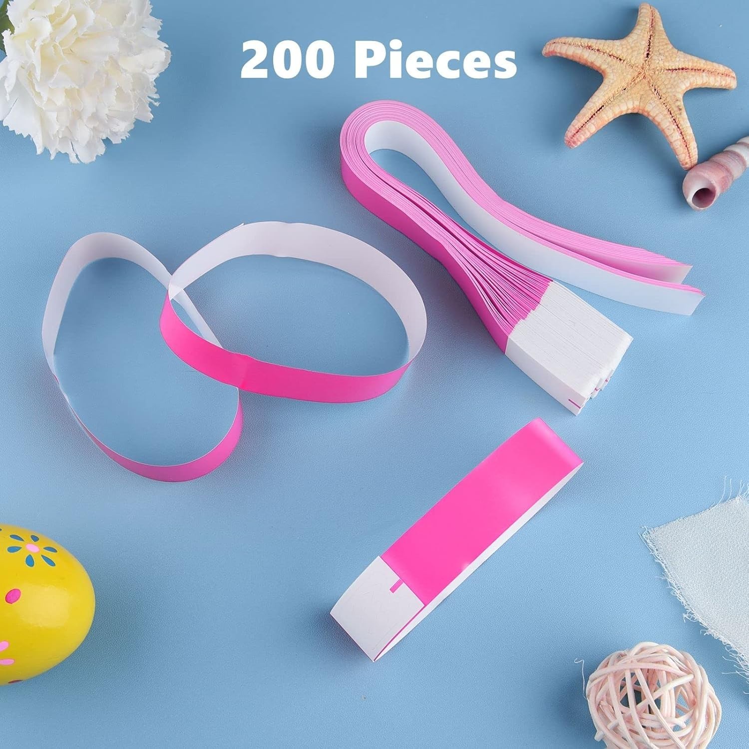 Paper Wristbands for Events 200 pcs Pink Party Wrist Bands Event Bracelets Ar...