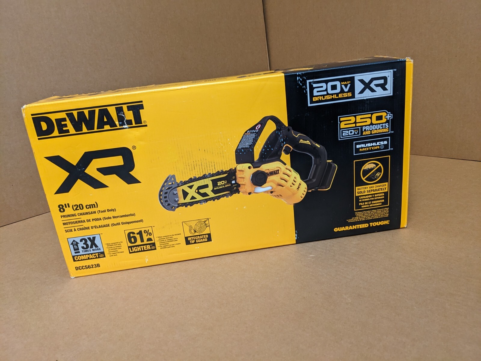 Dewalt Max 8" 20V Pruning Electric Cordless Chainsaw (Tool Only) DCCS623B