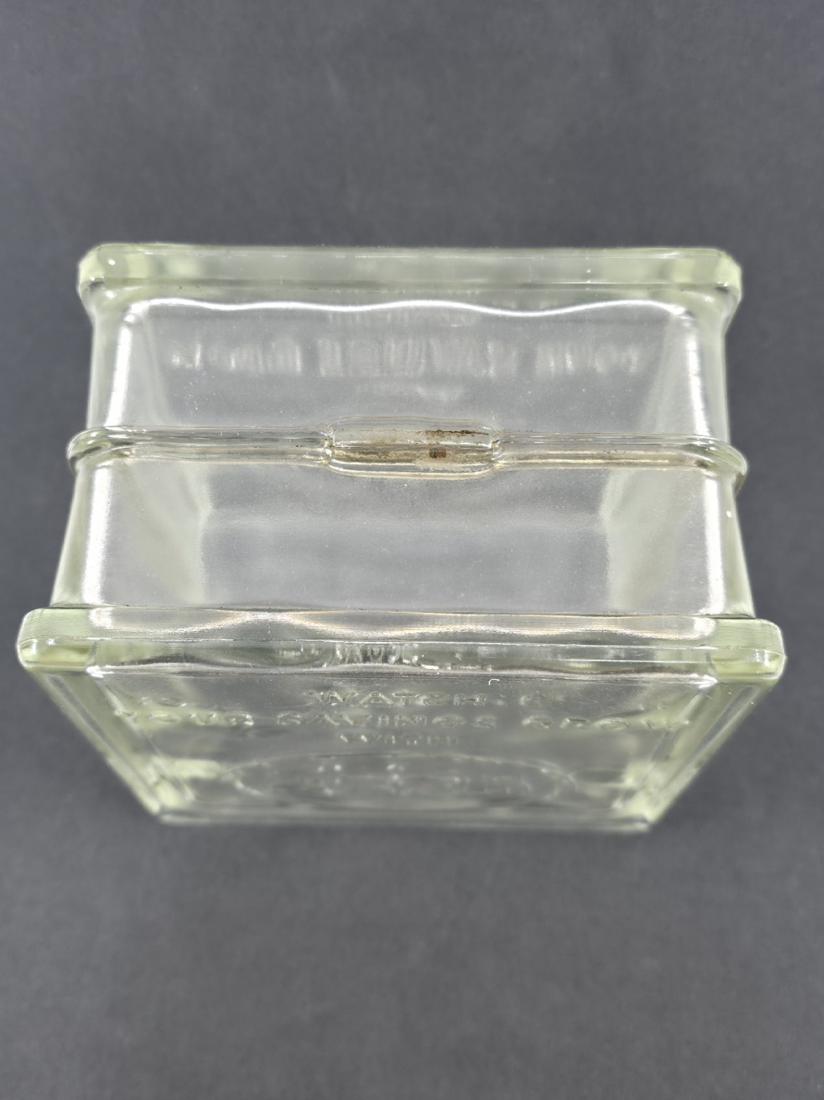 ​Vintage Esso Glass Block Bank Watch Your Savings Grow Standard Oil Advertising