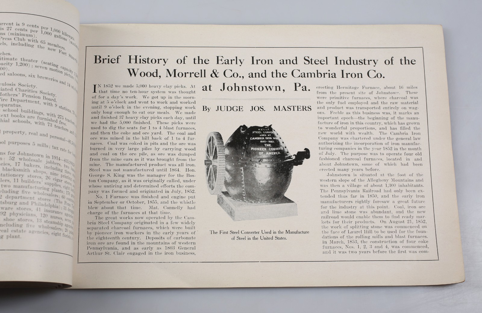 1915 Spanish American War Veterans Encampment Program Johnstown Pennsylvania