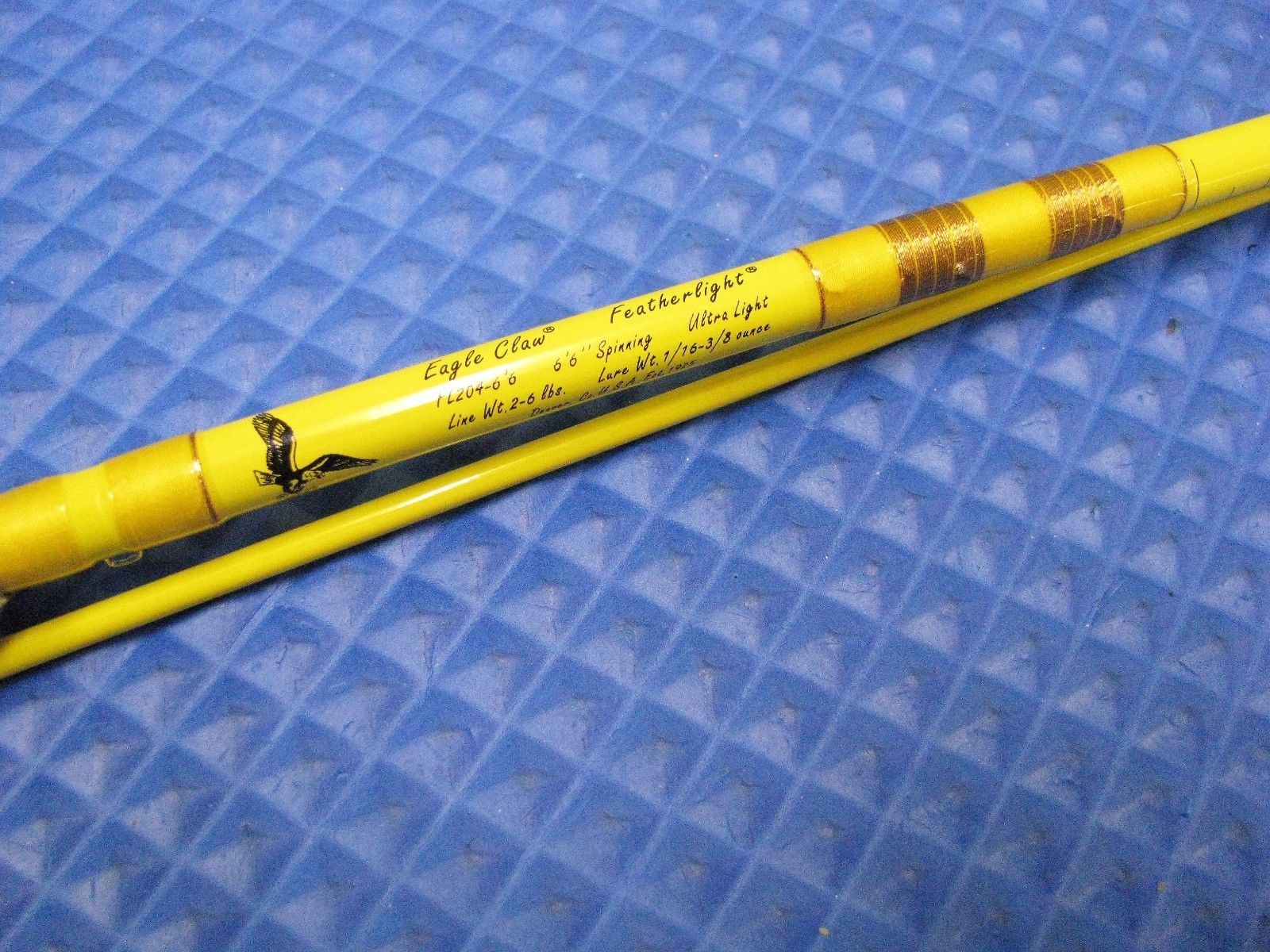 EAGLE CLAW Featherlight 6'6" Ultra Light Spinning Rod #FL204-66 FREE USA SHIP!