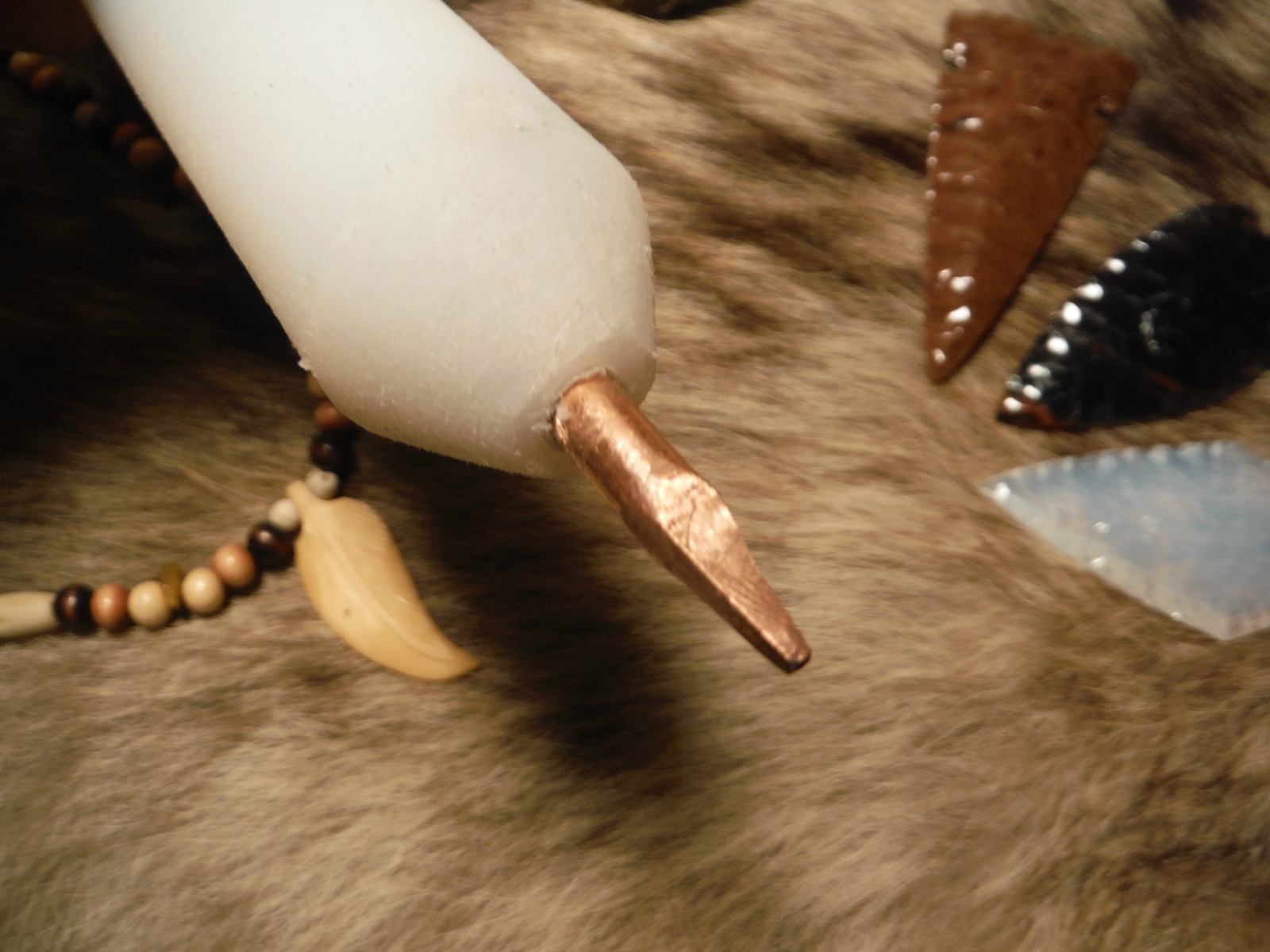 PRO GRADE Flint Knapping 12" ISHI STICK PRESSURE FLAKER DELUXE UHMW ROD ALLOY