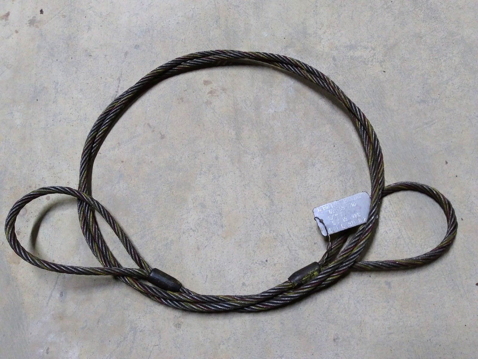 Wire Rope Sling Choker 3/8 in. x 10 FT 6 x 19 EIP IWRC Domestic USA 3/8" x 10'