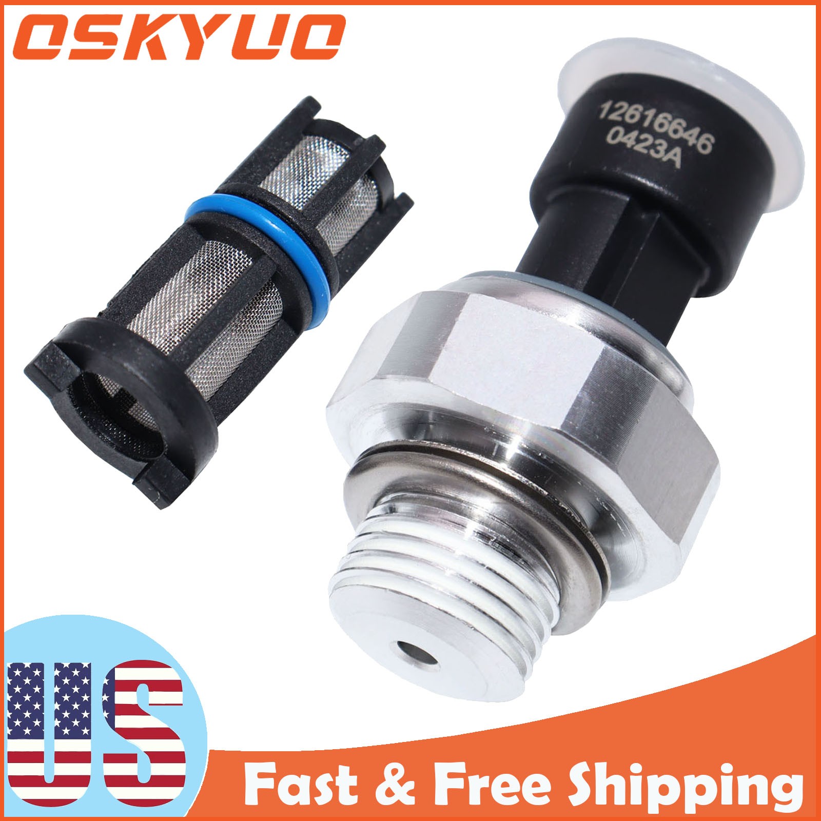 Oil Pressure Sensor Switch with Filter For Chevy Suburban Tahoe SSR 12677836