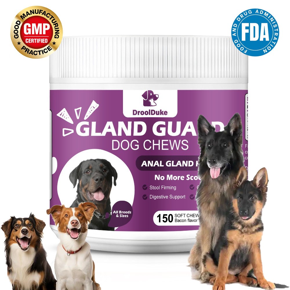 150 Soft Chews of Pumpkin + Anal Gland Support Supplement for Dogs No Scoot