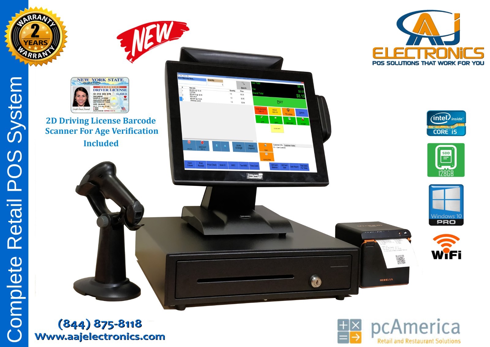 Retail Point of Sale System-Cash Register Express POS CRE /AGE VERIFICATION