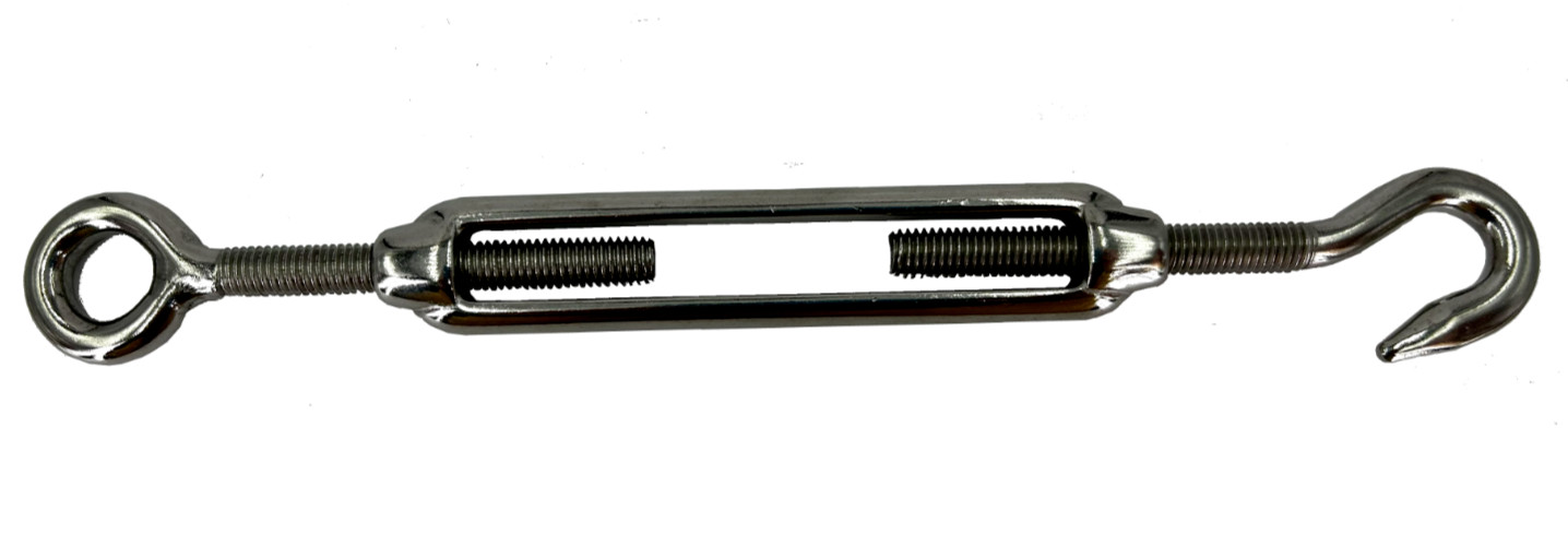 Hook & Eye End Turnbuckle - M8 316 Stainless Steel- Heavy Duty!