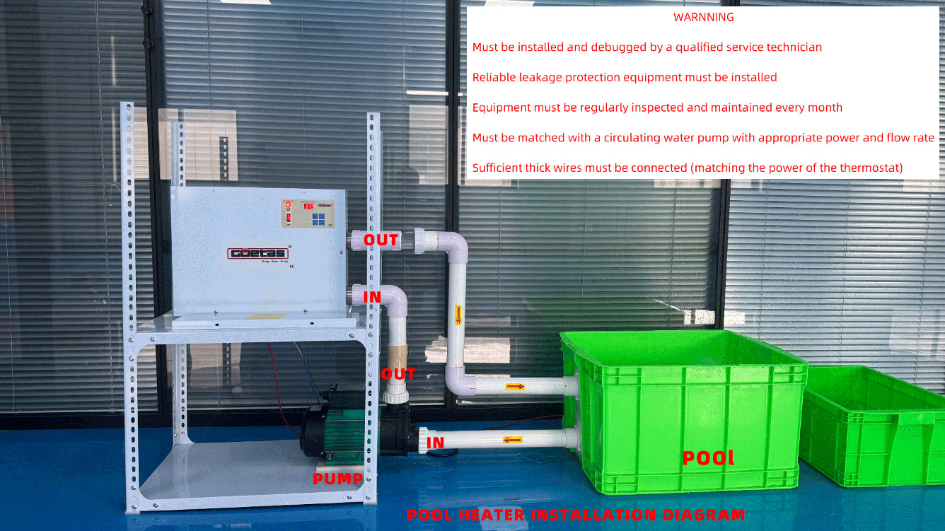 11KW Electric Swimming Pool Water Heater Thermostat Hot Tub 110V US STOCK