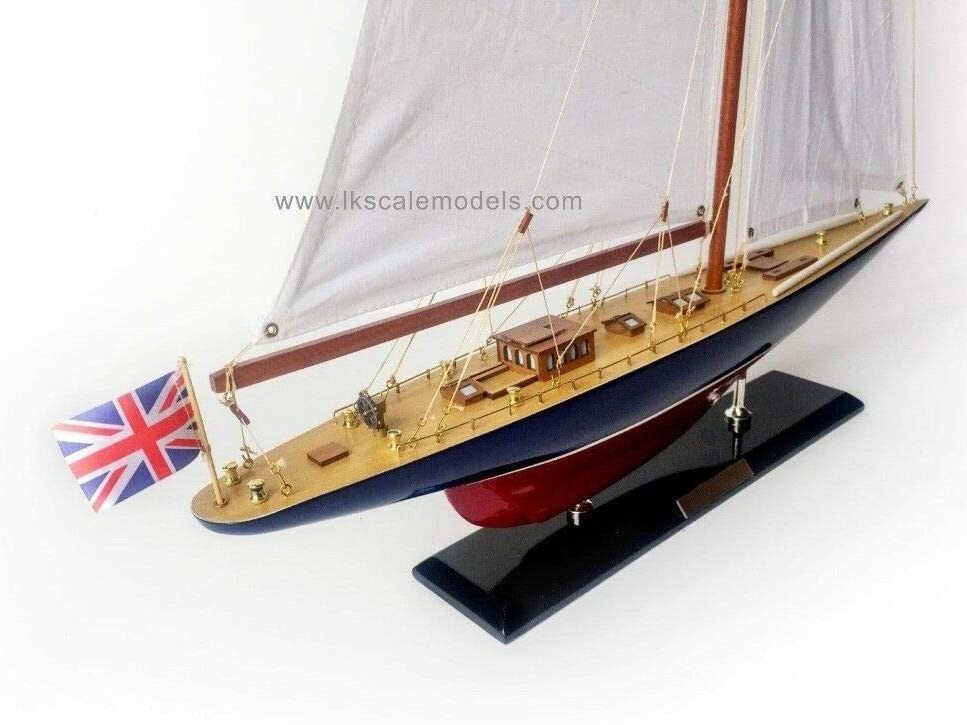 Wooden Endeavor Model Sailboat Decoration 27"