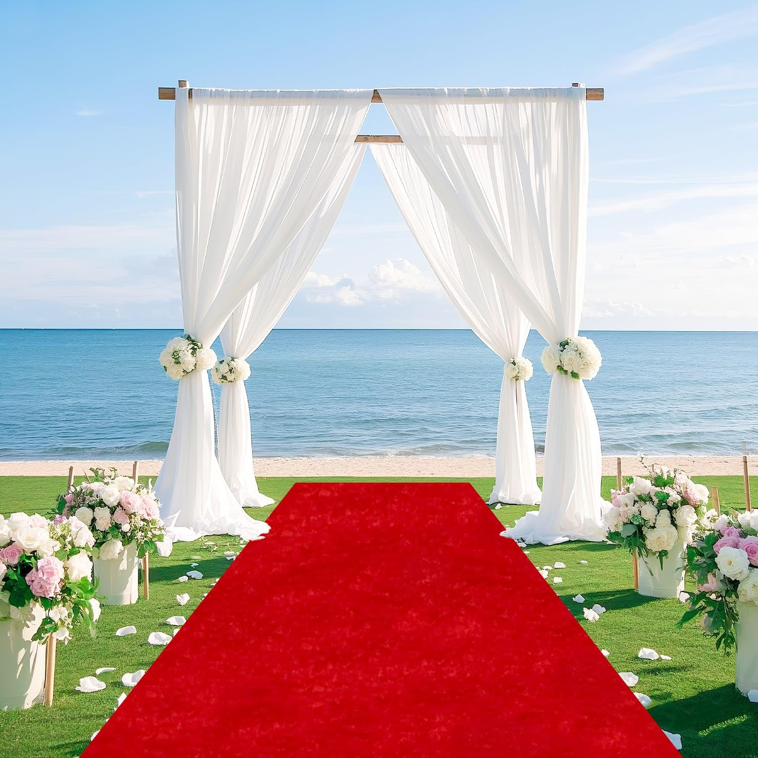 Red Carpet Runner for Party Wedding Aisle Decorations 4Ftx15Ft Aisle Runners for